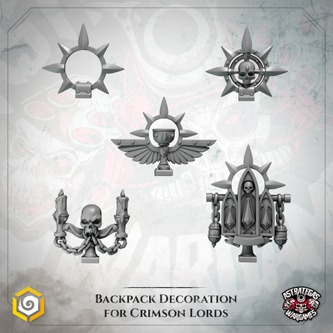 Crimson Lords Backpack Ornaments